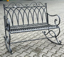 2.Wahl B-Ware Schaukelbank Metall Wetterfest Dunkelgrau 112cm Gartenbank 132730