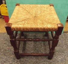 Kleinmöbel, Hocker, gedrechselt, antik, Eiche, Worpsweder Geflecht