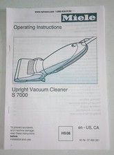 Miele S7000 Standstaubsauger Bedienungsanleitung.