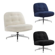 IWMH Lesesessel, Cordstoff Bürostuhl ohne Rollen, Drehstuhl für Büro Wohnzimmer