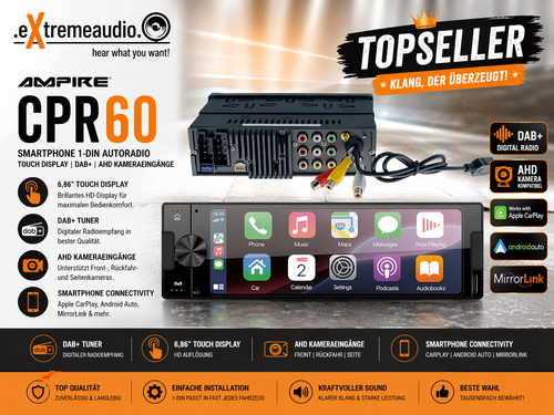 Ampire cpr60 smartphone din - ampire, 1-din