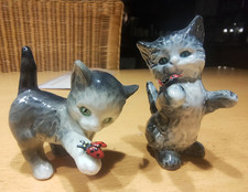Goebel / Hummel Katze mit Marienkäfer Keramikfigur / Porzellanfigur 