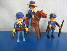 3  Western Nordstaaten Soldat Figuren Pferd Playmobil 7290