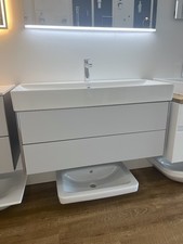 Duravit Badmöbel XSquare Betongrau + Waschtisch 100 cm + Armatur
