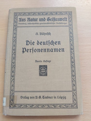 Die deutschen personennamen - die,