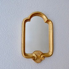 Kleiner Florentiner Wand Spiegel Gold Holz Rahmen Italien Vintage