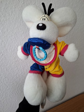 Diddl Maus Stofftier Plüsch Baby Schnuller Lätzchen Depesche vintage Rarität 