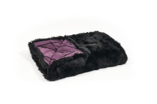 Toscana lammfelldecke schwarz - lammfelldecke,