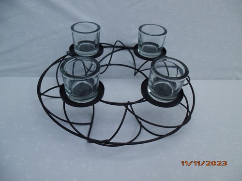 Adventskranz metall schwarz - metall, 34