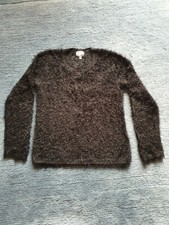 Mädchen Pullover, Schöner Zottelpullover Glitzer schwarz Gr. 134/140