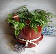 Alter, großer Ofentopf, Topf mit Ring, Kartoffeltopf, Pflanztopf, Emaille