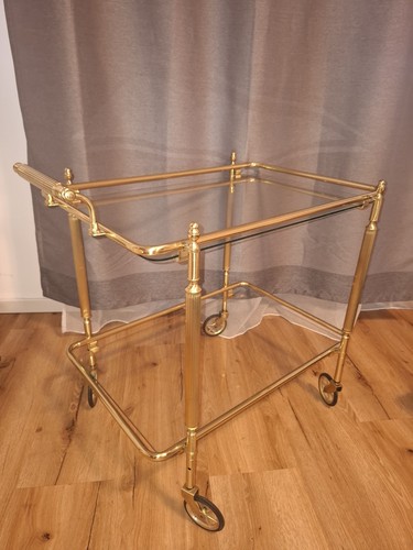 Servierwagen aus messing und - aus,