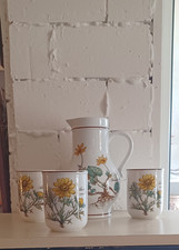 Villeroy Boch Botanica Krug Milchkanne + 3 Becher Ranunculus F. + Adonis V.