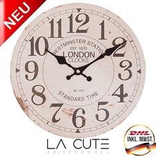 Glas Wanduhr 30cm Ø Vintage