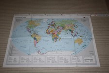 Stiefel Weltkarte Landkarte VS: Staaten der Erde RS: Die Erde Schule Wandkarte