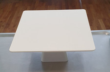 Weiße Servierplatte Tortenplatte Kuchenplatte quadratisch eckig