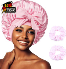 Satin Haarhaube Damen Seidenhaube Schlafhaube Haare Schutz Elastisches Band