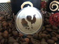1 OZ Silber Münze Lunar II Hahn 2017 Australien Rooster 1$ direkt aus Rolle