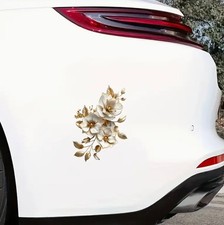 Blume Weiss Gold  18 x 13 cm