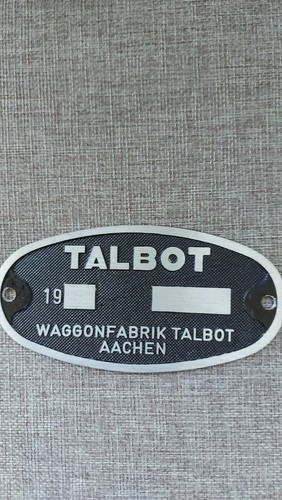 Waggonschild lokschild talbot - waggonschild/lokschild,