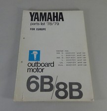 Teilekatalog / Parts List Yamaha Außenborder 6B / 8B Modell '78/79 Stand 08/1978