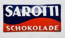 Emailschild Sarotti Schokolade Kakao - 123x59cm - Original um 1930