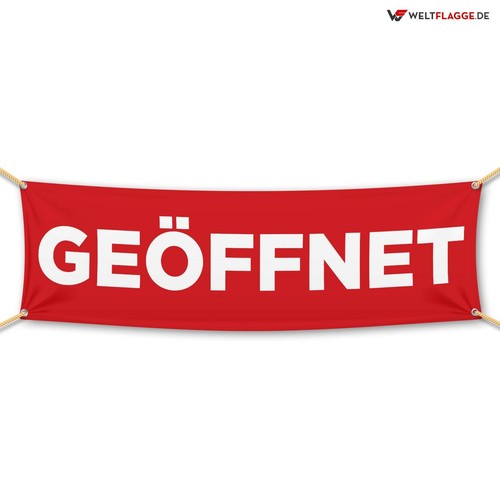 Geöffnet werbebanner - geÖffnet,