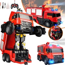 Feuerwehrauto mit Licht Sprühen Feuerwehr Spielzeug Ferngesteuertes Auto Roboter