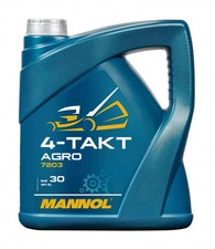 Motoröl Mannol 4-Takt Agro 30W Rasenmäheröl Maschinenöl API SG JASO MA/MA2 4L