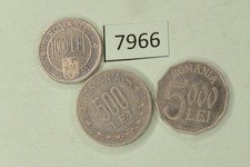 7966  Rumänien  3 Alu Münzen  500 + 1000 + 5000 Lei