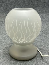 Seltene Doria Tischlampe Aus Milchglas, Handbemalt, Rar, Vintage!