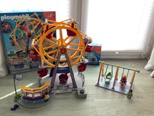 Playmobil Riesenrad mit Beleuchtung 5552 und Motor 5556 und Schiffschaukel