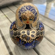 Matroschka 10 Puppen Wunderschöne Farben Handgemalt Russland Sowjetunion