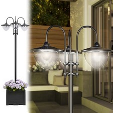 Solarleuchte mit Blumentopf-Basis Gartenlicht 3-köpfige Lampe Wasserdicht