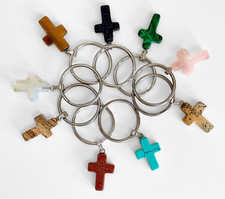 Schlüsselanhänger Edelstein Kreuz Edelstahl - Stil und Wohlbefinden verbessern