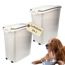 2x Futtertonne Luftdicht mit Deckel Pferd Hunde Futter Aufbewahrung Box 54 L