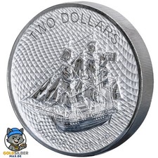 2 Unze oz Silbernünze Cook