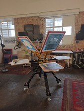 Siebdruckkarussell mit Feinjustierung, Siebdruckversand