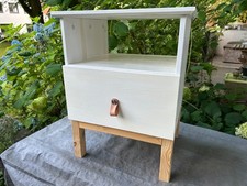 Nachttisch Nachtkommode Beistelltisch Massivholz Kiefer HÄFELE Softclose Leder