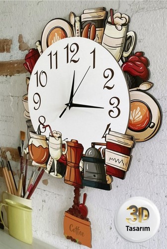 Pendel wand uhr - 3d,