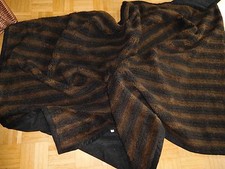 Decke Überwurf 150x200 cm Nerzfelloptik dunkelbraun Velourfutter Samteinfassung 