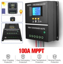 MPPT Solar Laderegler 100A Für 12V 24V 36V 48V Solar Panel Controller LCD DE
