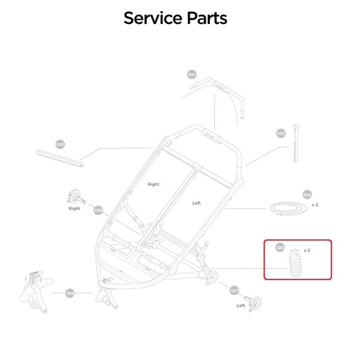 Thule rear spring assembly - rear,