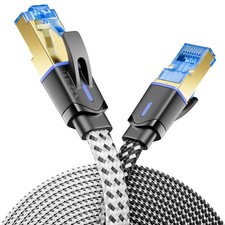 Patchkabel Flachkabel CAT 8 Netzwerkkabel RJ45 Ethernet LAN Kabel 0,25m - 10m