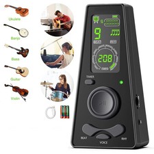 Digital Metronom mit Timer für Klavier Geige Gitarre Ukulele Schlagzeug Schwarz