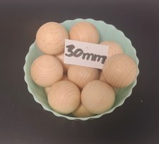 Holzkugeln - Holzperlen aus massiver Buche - ø 30 mm - 10 Stück