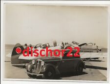 Bernd Rosemeyer Südafrika 1937 original Foto, Flugzeug D IMXA +Shell+ DKW F4
