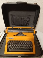 ⌨️ Schreibmaschine Erika 127 – Orange – mit Koffer & Original-Dokumenten–Vintage