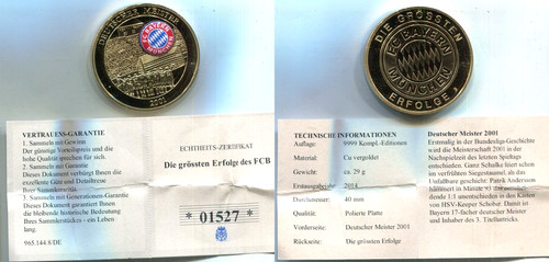 Medaille fc bayern - medaille,