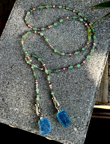 Kette anhänger aquamarin - kette,